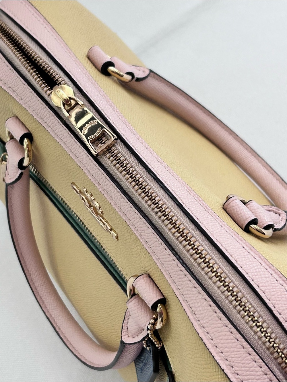Coach Rowan Colorblock Structured Satchel Crossbody Strap C3428 10.5”x6.25” EUC - Picture 13 of 16